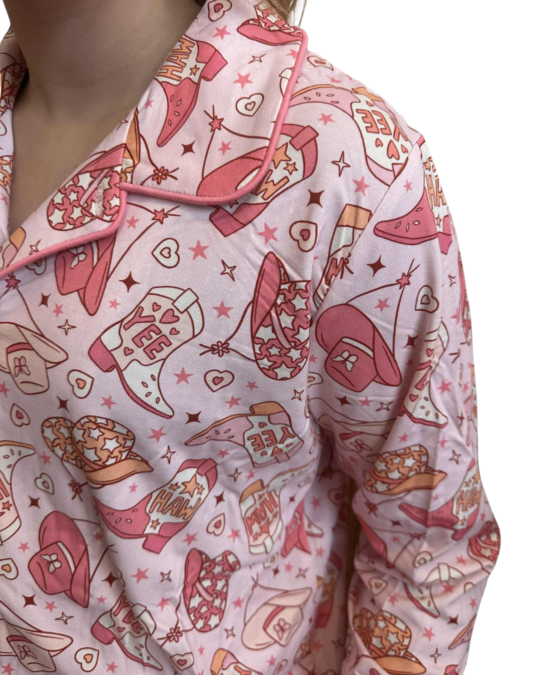 Dallas Dreams Women's Collared Pajama Set