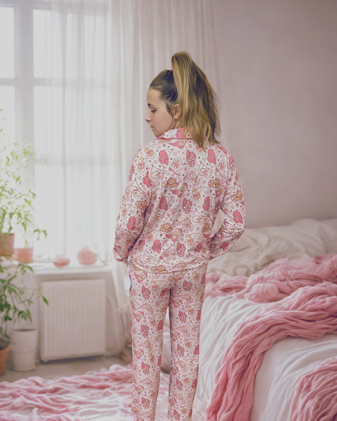 Dallas Dreams Women's Collared Pajama Set