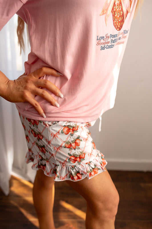 Bella Berry Women's Ruffle Sleep Shorts