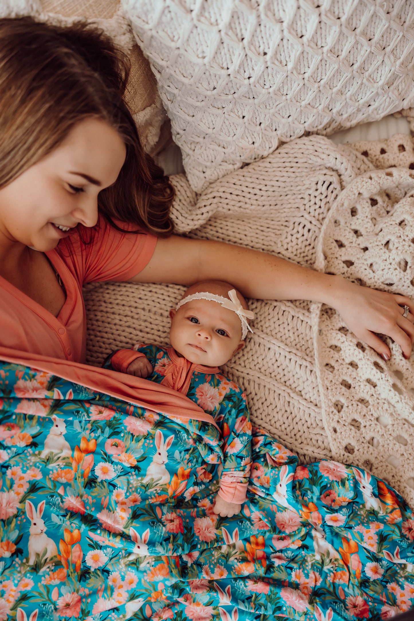 Bitsy Bunny Deluxe Swaddle Blanket