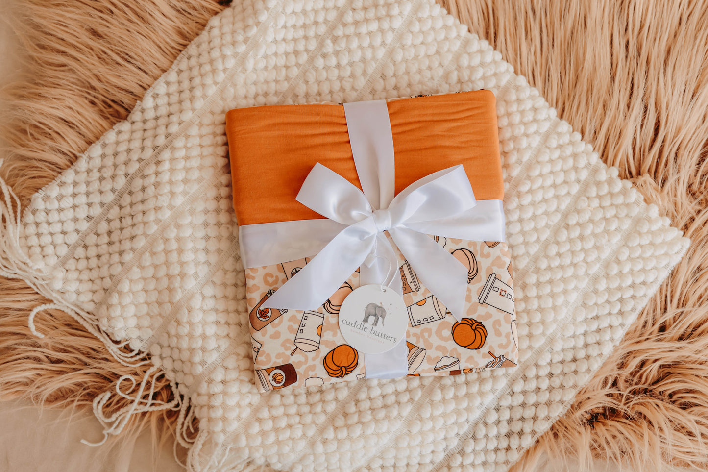 Mornin' Pumpkin Deluxe Swaddle Blanket