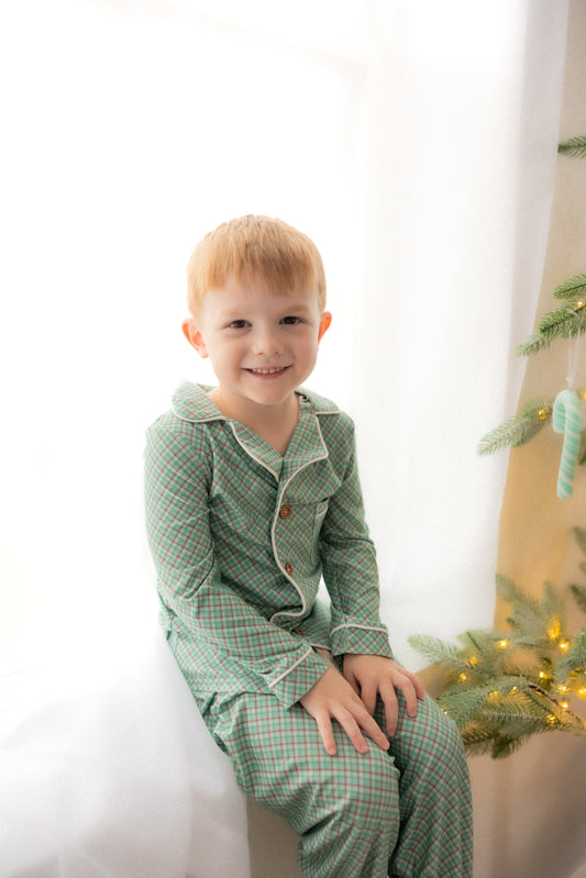 McCallister Plaid Children's Bamboo Collar Pajamas