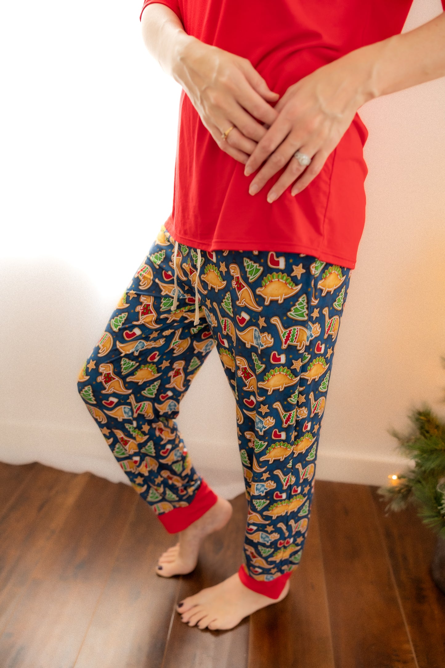 Snackosaurus- Women's Dinosaur Bamboo T-Shirt Jogger Set