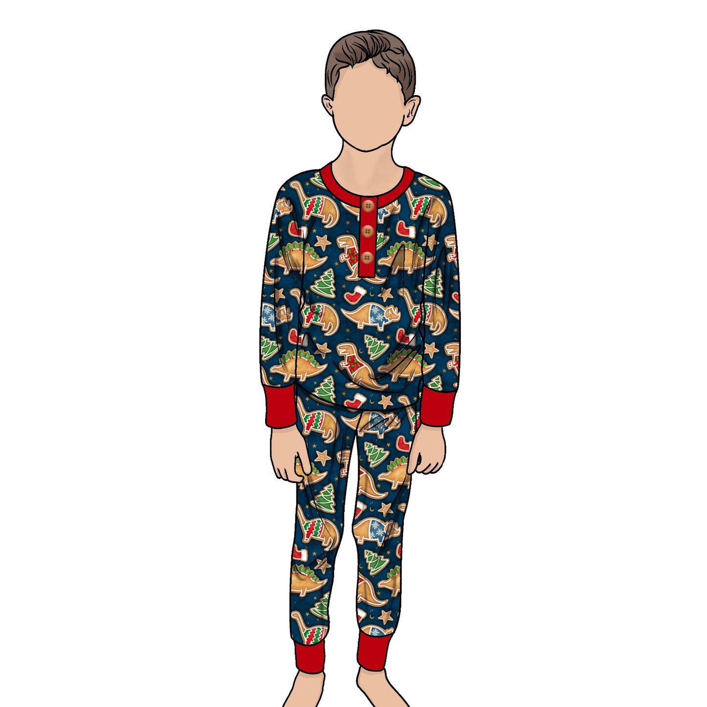 Snackosaurus- Bamboo Big Kid's Two Piece Pajamas - Wholesale Pack