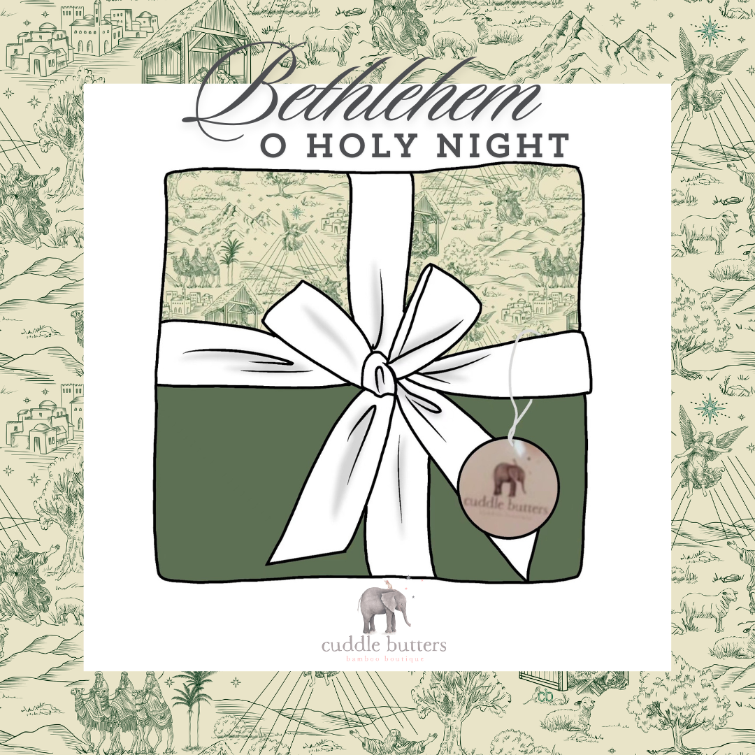 "Bethlehem" - Christmas Toile Bamboo Blanket