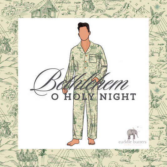 Wholesale Pack "Bethlehem" - O Holy Night Collection, Christmas Toile Bamboo Men's Pajama Set