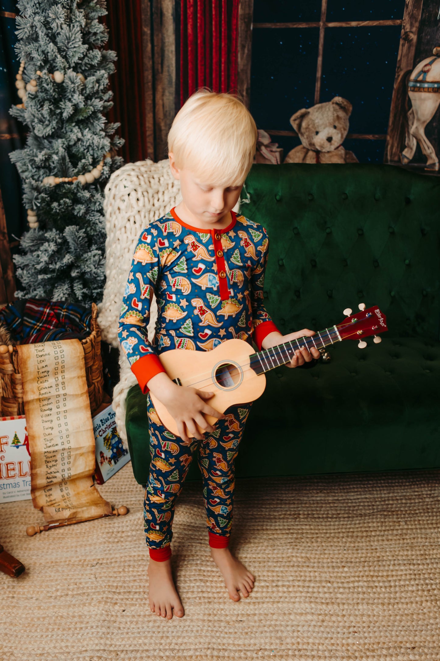 Snackosaurus- Dinosaur Children's Bamboo Pajama Set