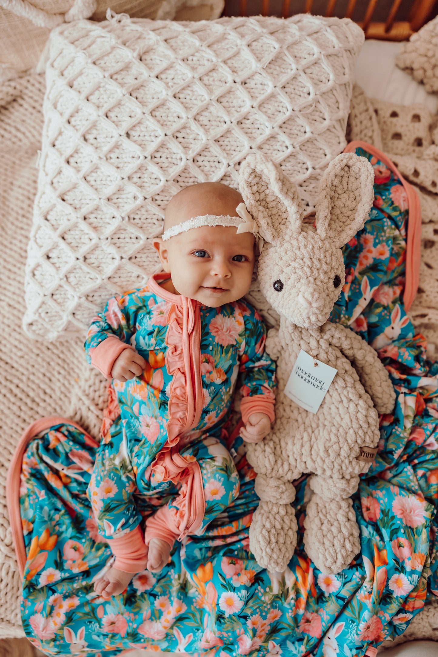 Bitsy Bunny Deluxe Swaddle Blanket