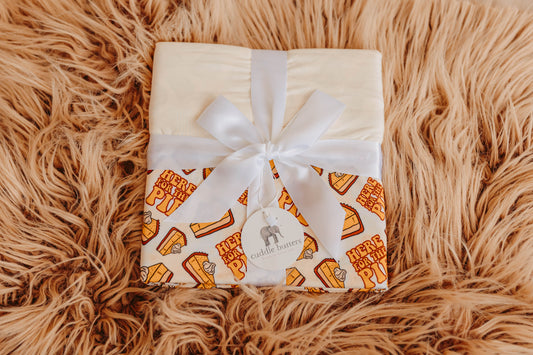 Here For The Pie Deluxe Swaddle Blanket FINAL SALE